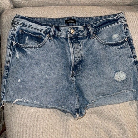 Express Jean Mom Shorts - Picture 1 of 4